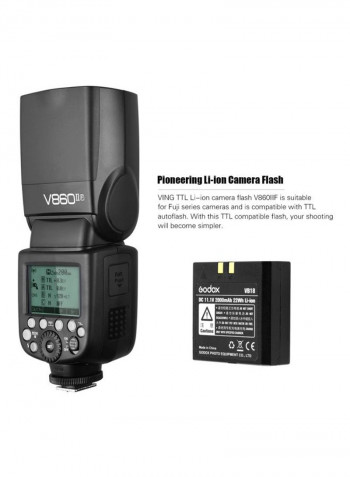 Ving TTL External Flash For Fujifilm Cameras 6.4x19x7.6centimeter Black