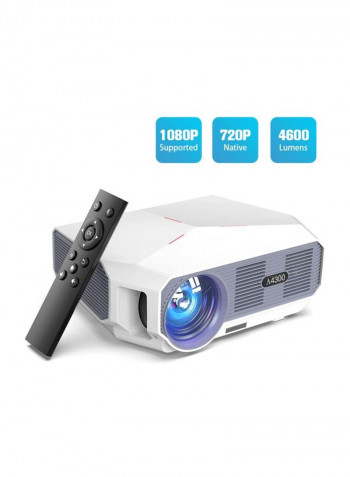 HD Projector 3800 ANSI Lumens - US Plug C8687W-US White