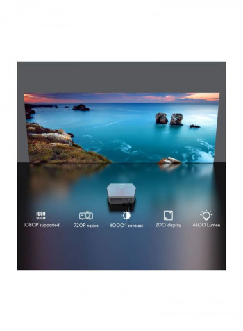 HD Projector 3800 ANSI Lumens - US Plug C8687W-US White