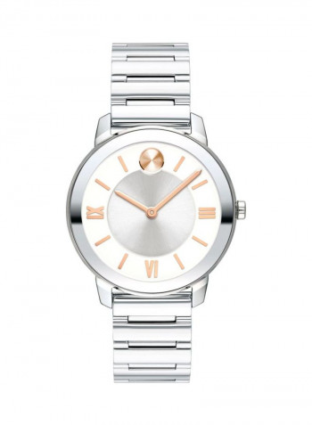 Women's Silver White Dial 32mm Swiss Quartz Watch 3600590
