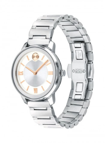 Women's Silver White Dial 32mm Swiss Quartz Watch 3600590