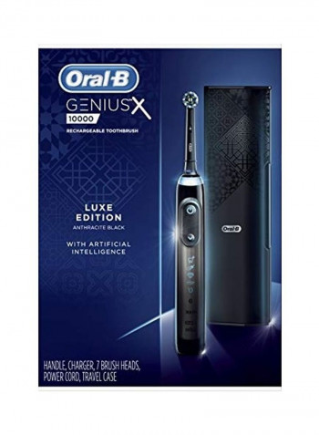 Electric Toothbrush With 7 Replacement Heads Black