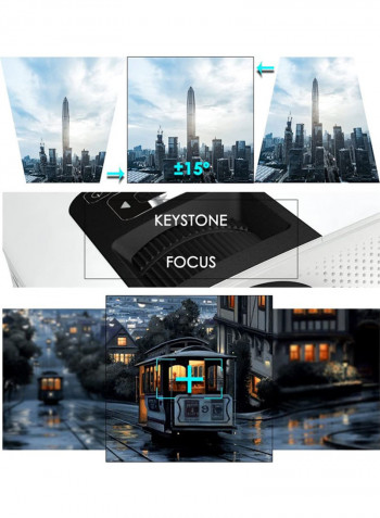 LED Portable Home Projector M200 White