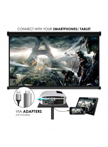 LED Portable Home Projector M200 White
