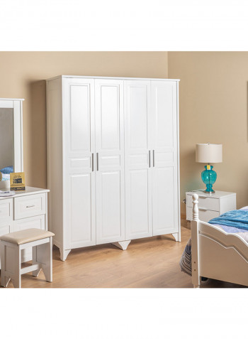 4-Door Adria Wardrobe White