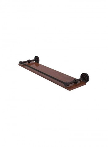 Dottingham Collection Wooden Shelf Black/Brown 22x5x3inch