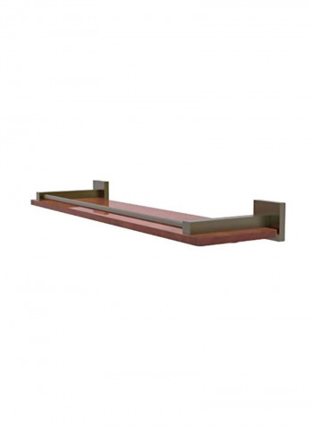 Solid IPE Ironwood Gallery Rail Wood Shelf Brown/Grey 22inch