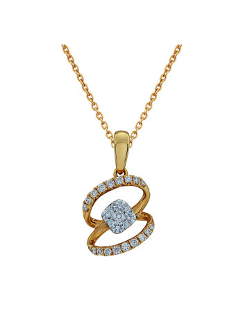 Exquisite 18 Karat Diamond Pendant Yellow Gold