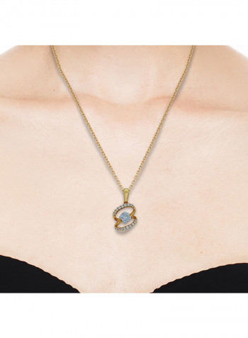 Exquisite 18 Karat Diamond Pendant Yellow Gold