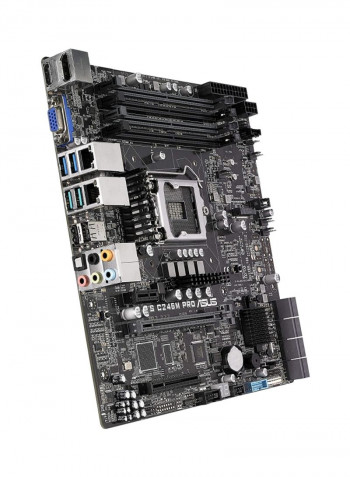 WS C246M Pro Micro ATX Motherboard Black/Grey/Silver