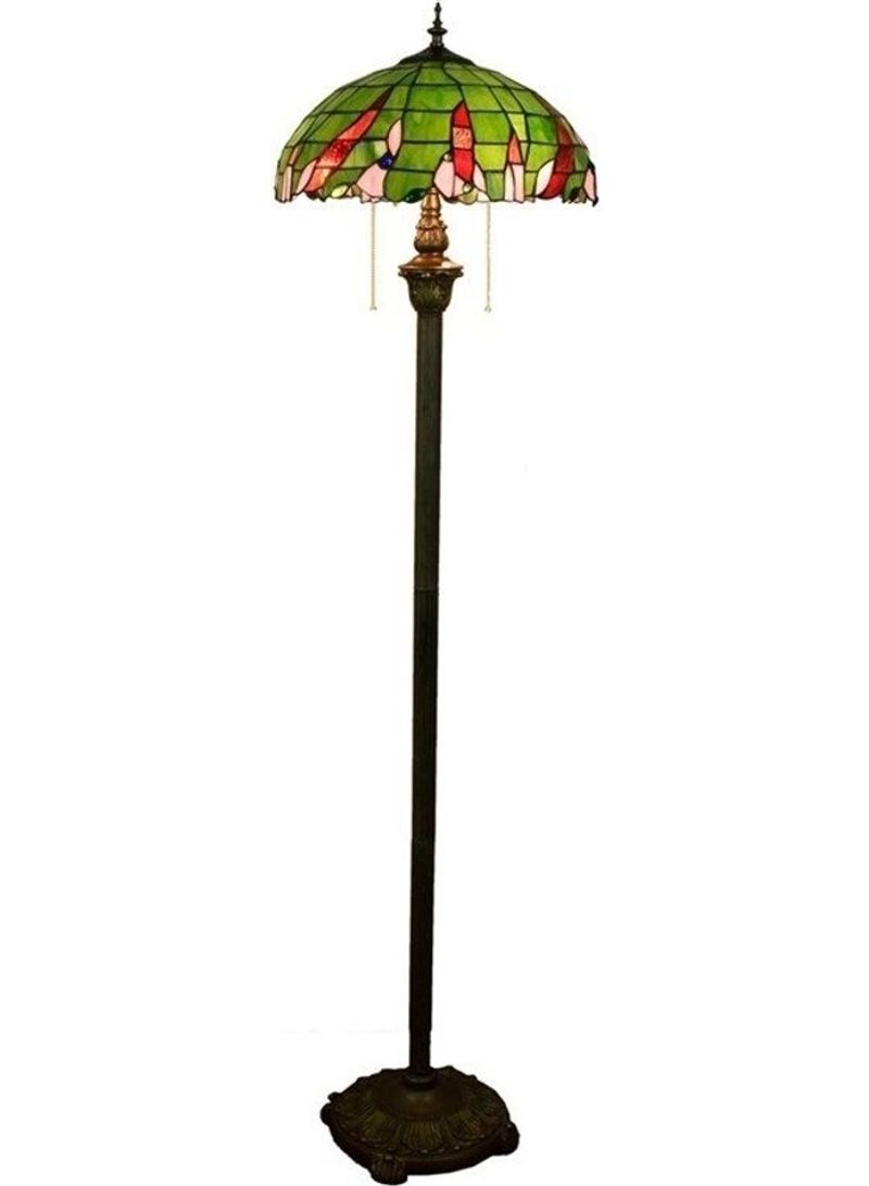 Vintage Garden Stained Glass Floor Lamp Multicolour 49x49x43centimeter