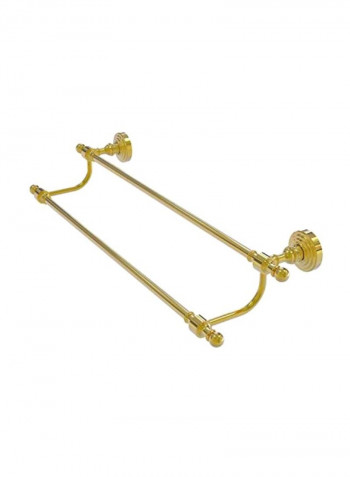 Retro Wave Collection Double Towel Bar Polished Brass 24inch