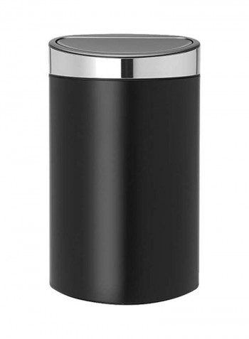 Touchbin Next Garbage Bin Matt Black/Silver 40L