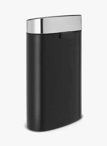 Touchbin Next Garbage Bin Matt Black/Silver 40L