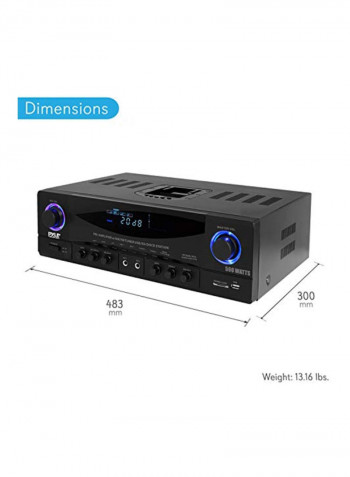 Home Audio Power Amplifier System PT4601AIU Black