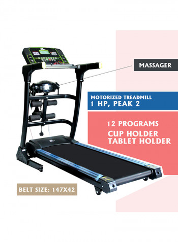 Motorized Electric Treadmill With Massager 168x145x84cm