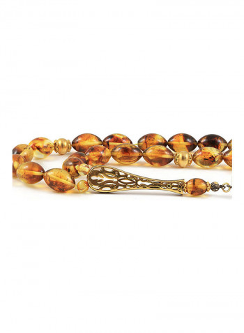 Baltic Amber Worry Beads with Sterling Silver components