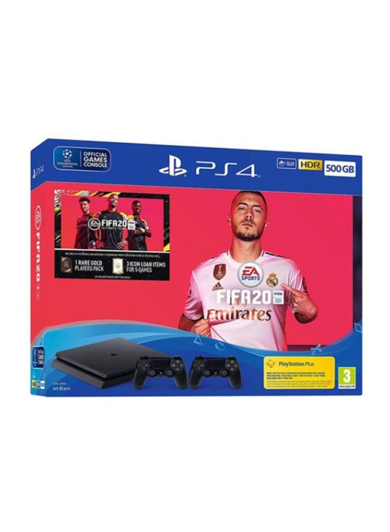 PlayStation 4 Slim 500GB Console With 2 DualShock Wireless Controller And FIFA 20