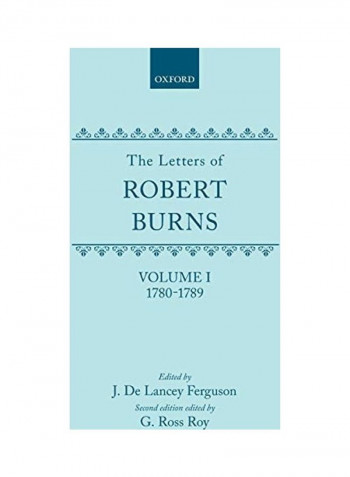 The Letters of Robert Burns: 1780-1789 Hardcover English by Robert Burns