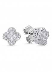 18 Karat White Gold 0.38 Carat Diamond Studd Earring