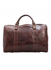 Cavalry Leather Travel Duffel Bagdish Reddish Brown