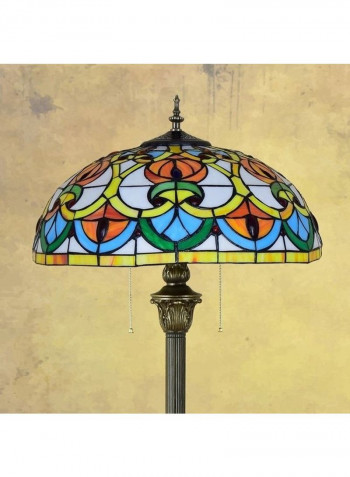 Creative Stained Glass Lampshade Floor Lamp Multicolour 49x49x43centimeter