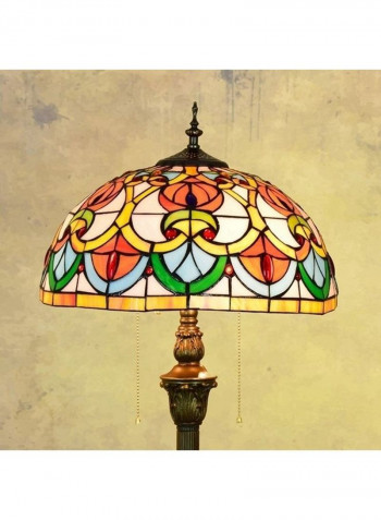 Creative Stained Glass Lampshade Floor Lamp Multicolour 49x49x43centimeter