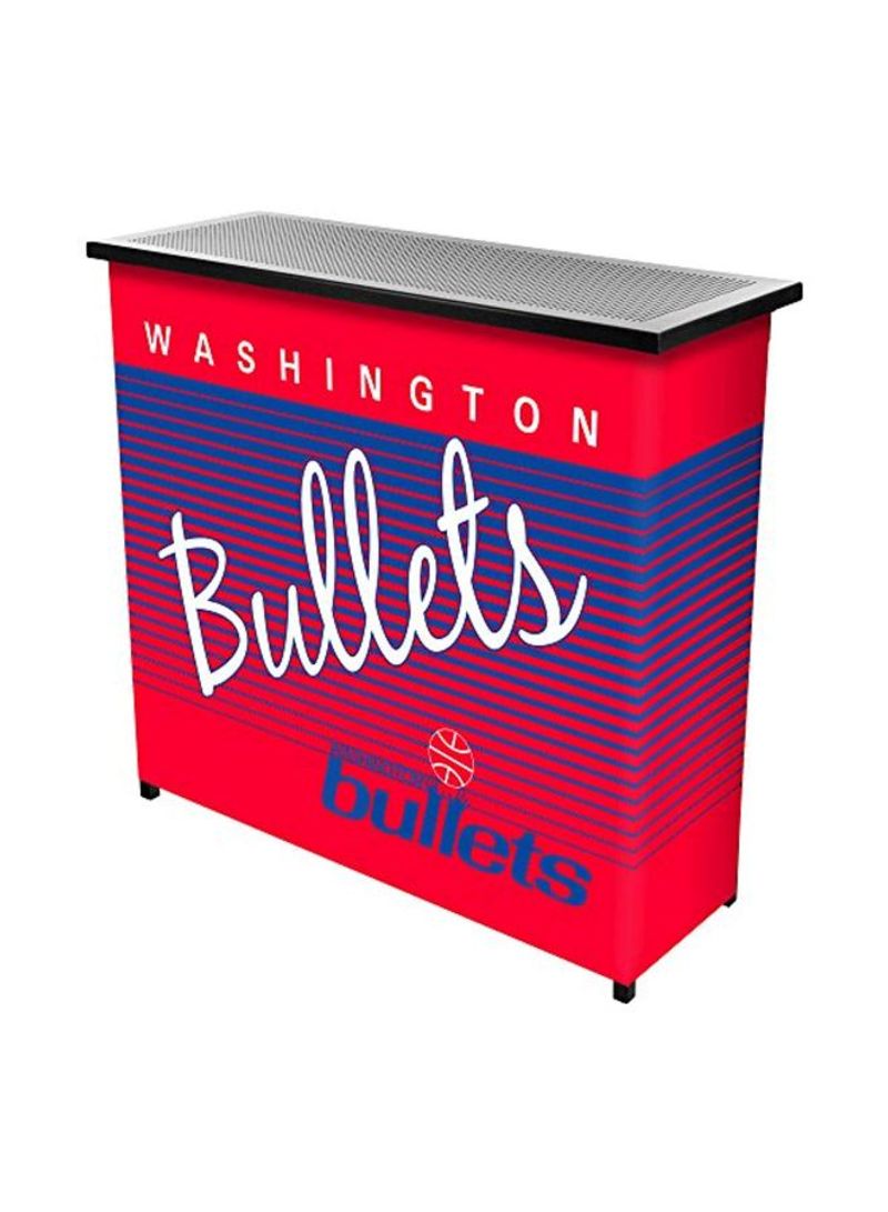 Washington Bullets Portable Bar Table Black/Pink 39x36x15inch