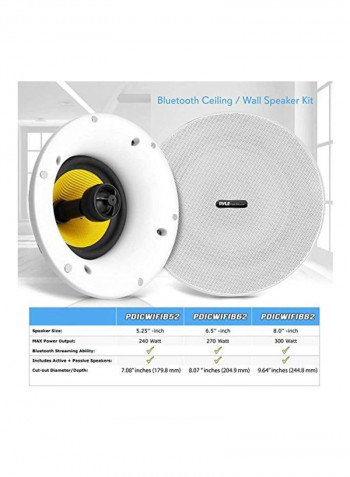 WiFi Bluetooth Ceiling Mount Speaker White/Black/Yellow