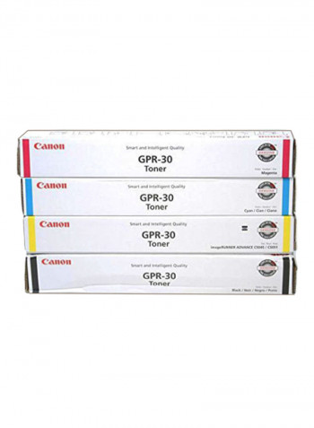 4-Piece GPR-30 Cartridge Toner Set 24x8x8inch Cyan/Yellow/Magenta