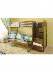 Yana Bunk Bed, Mahogany Merlot