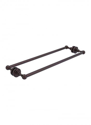 Dottingham Collection Back Shower Door Towel Bar Black 24inch