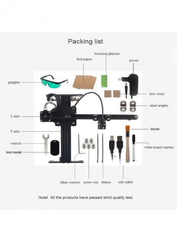 Mini Desktop Laser Engraving Machine Black 44centimeter
