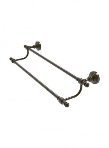 Retro Wave Collection Double Towel Bar Gold 24inch