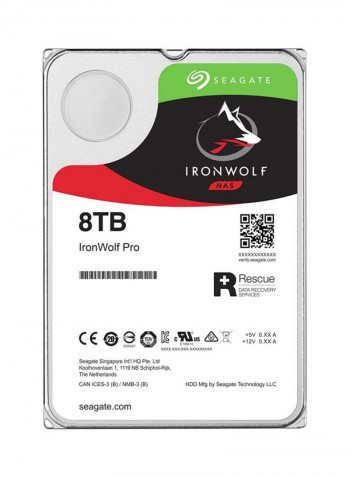 IronWolf Pro SATA Internal Hard Drive 8TB Silver
