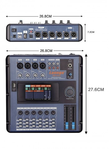 Lannge MD-2006 Portable 6-Channel Digital Mixing Console Mixer