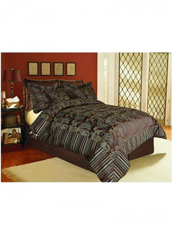 Paisley Design Comforter Set Cotton Multicolour King