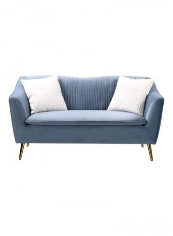 2 Seater Fabric Sofa Blue