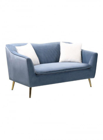 2 Seater Fabric Sofa Blue