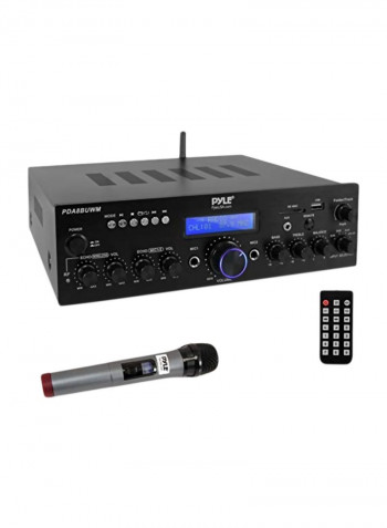 200W Wireless Microphone Power Amplifier System PDA8BUWM Black
