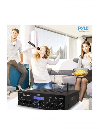 200W Wireless Microphone Power Amplifier System PDA8BUWM Black