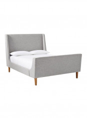 Nordic Solid Wood Double Bed Grey 120 x 190cm