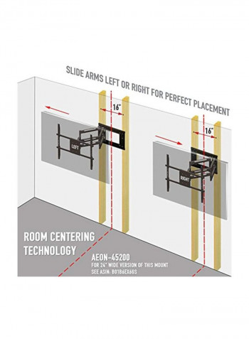 Full Motion TV Wall Mount Black