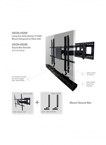 Full Motion TV Wall Mount Black