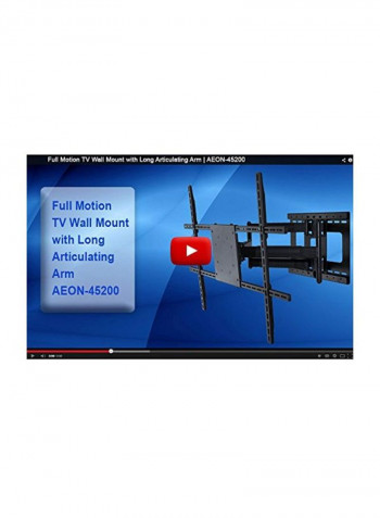 Full Motion TV Wall Mount Black