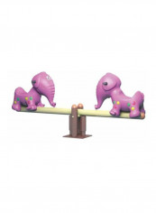 2 Kids Elephant Sprint Rider Metal Rocking Seesaw 200x50x90centimeter