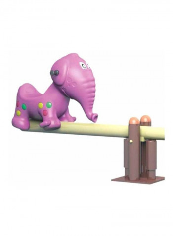 2 Kids Elephant Sprint Rider Metal Rocking Seesaw 200x50x90centimeter