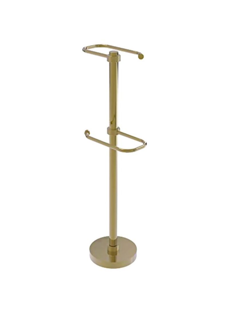 Two Role Toilet Tissue Stand Holder Gold