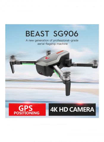 SG906 GPS Brushless 4K Drone with Camera Handbag 5G Wifi FPV Foldable Optical Flow Positioning Altitude Hold RC Quadcopter Drone with 2 Battery Black 30.1*14.5*23.6cm