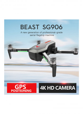 SG906 GPS Brushless 4K Drone with Camera Handbag 5G Wifi FPV Foldable Optical Flow Positioning Altitude Hold RC Quadcopter Drone with 2 Battery Black 30.1*14.5*23.6cm